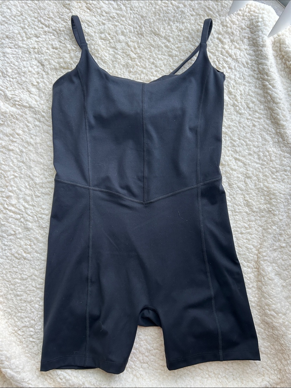 Black Athletic Fitted Romper